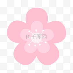 双层粉色手绘樱花花瓣