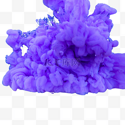 摄影图墨水七彩抽象紫色