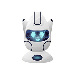 智能机器人图标图片_人工智能机器人，友好的积极聊天