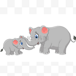 大象妈妈图片_卡通大象妈妈和小牛粘接的关系