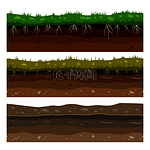土壤地面层无缝的地面泥土粘土表面纹理带有石头和草矢量集土壤地面层无缝的地面泥土粘土表面纹理带有石头和草矢量