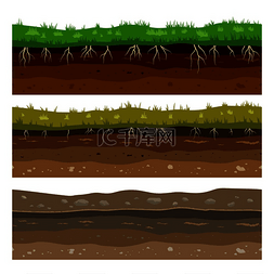 矢量南瓜俯视图片_土壤地面层无缝的地面泥土粘土表