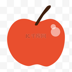 卡通苹果简笔画图片_红苹果儿童插画