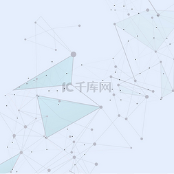 连数字图片_具有连接点和线的抽象多边形技术