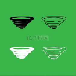 旋风图标黑白色套装旋风图标黑白