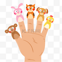手指动物木偶图片_卡通动物手指木偶