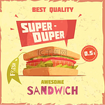 Super Duper 三明治宣传海报。