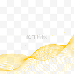 金色金线曲线装饰线条
