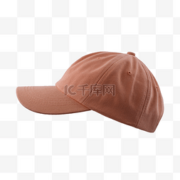橙色棒球帽帽子配饰特写