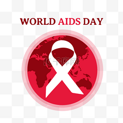 世界癌症图片_红色地球丝带疾病世界艾滋病日