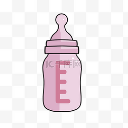 奶瓶刻度图片_粉红色婴儿奶瓶剪贴画