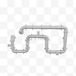 3DC4D立体水暖器材管道接口