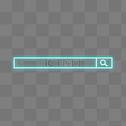 搜索栏视频图片_霓虹灯发光蓝色搜索框