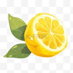手绘插画风免抠元素柠檬
