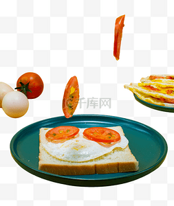 鸡蛋番茄三明治