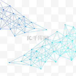 简单科技线条图片_蓝色科技感抽象浮点线