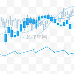 股票k线图上升趋势证券市场投资蓝色蜡烛图