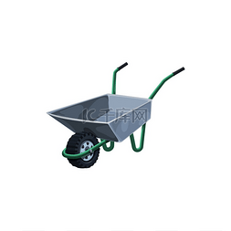 卡通农业工具图片_手推车用于园艺或农业的金属花园