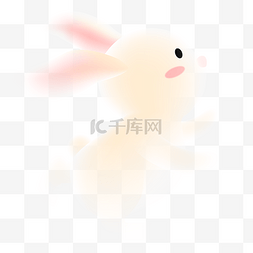 兔年渐变图片_2023弥散兔年兔子