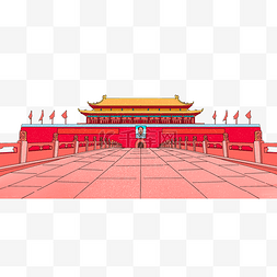 党建建筑图片_建党节天安门