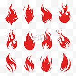中国风中式传统古典火纹火焰火花纹样
