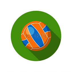 在平面设计中的排球矢量图。