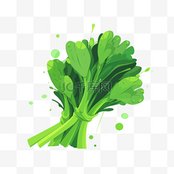 手绘蔬菜免抠图片图片_芹菜扁平插画手绘免抠元素