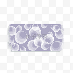 紫色白色形状卡通胶带贴纸