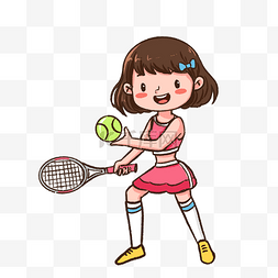 网球场打网球图片_打网球女孩