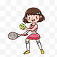 打网球女孩