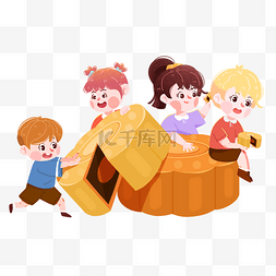 中秋节中秋月饼儿童