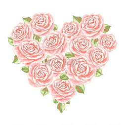 粉红的心图片_粉红玫瑰的心背景。