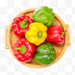 红菜椒图片_新鲜蔬菜红黄绿菜椒