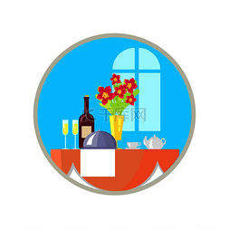 现代厨房设计图片_与葡萄藤和菜肴一起食用，餐桌上