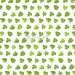 老式电脑矢量图片_绿色叶子的春天背景矢量插图