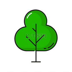 树林矢量图片_森林和花园装饰元素绿色异国情调