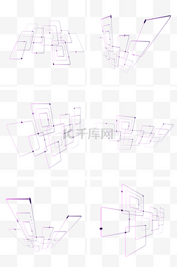 科技立体透视空间线条