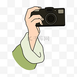 手持照片图片_平面简单手持相机图形