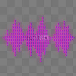 霓虹灯管音符图片_赛博朋克霓虹音量波浪