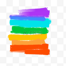 抽象彩虹颜料蜡笔笔刷