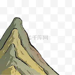 中国风古风山峰描线