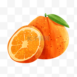 水彩风格水果橘子夏天果实