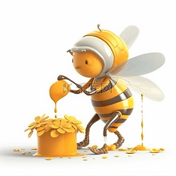正在采蜜的小蜜蜂