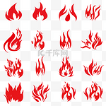 中式中国风传统古典火纹火焰火花纹样