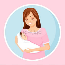 婴儿的喂养图片_年轻的母亲母乳喂养她的孩子。