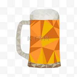 啤酒酒花图片_黄色啤酒低聚风格