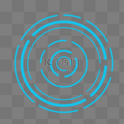 科技几何圆形线条蓝色