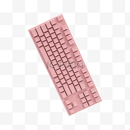 3D立体高档粉色电脑键盘