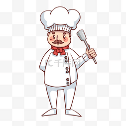 淡雅食品背景图片_可爱的卡通厨师形象