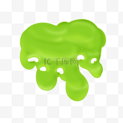 透明卡通水滴图片_绿色水滴粘稠液体